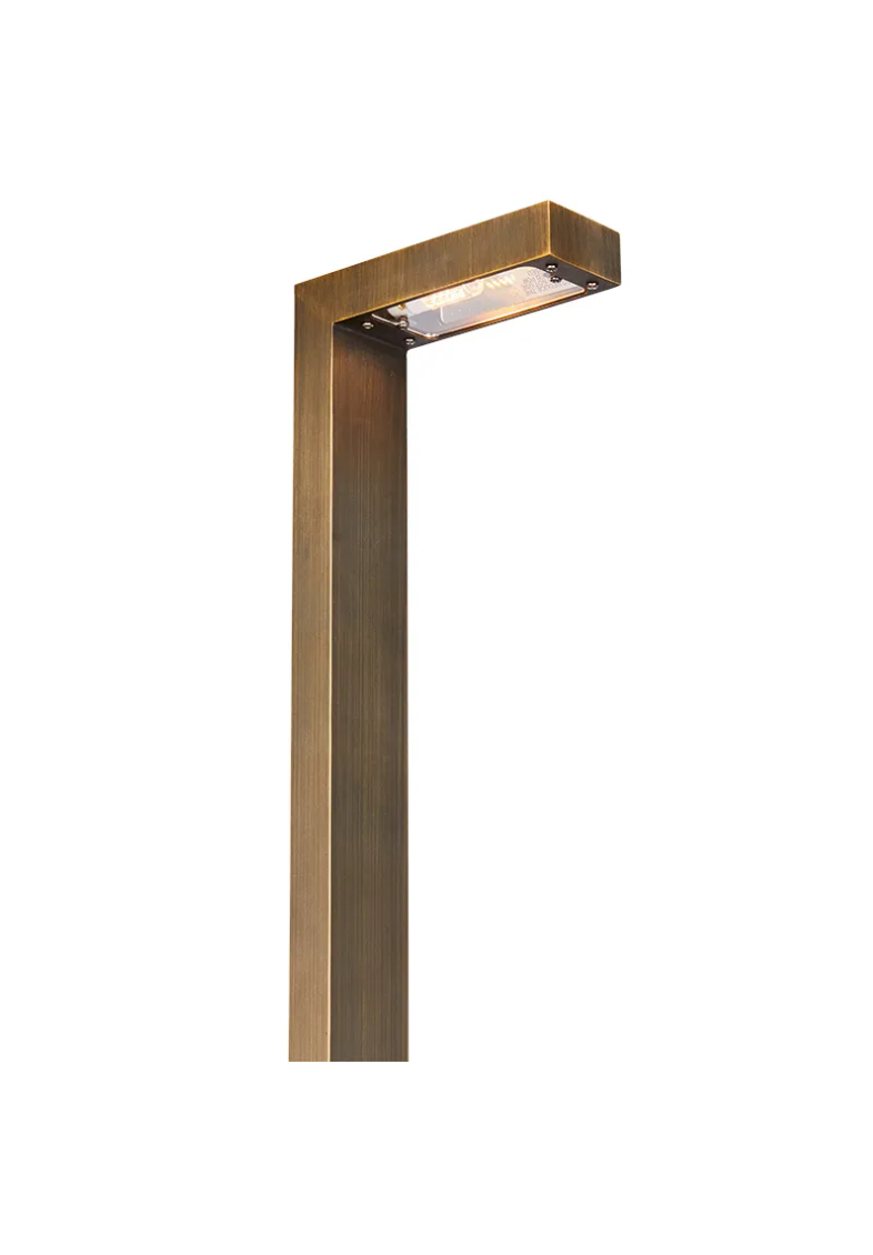 Pro Modern Brass Path & Area Light with 3W 2700K G4 LED Bulb - Lighting Doctor