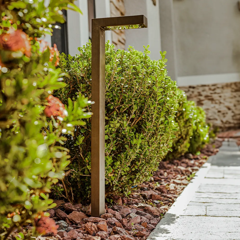 Pro Modern Brass Path & Area Light with 3W 2700K G4 LED Bulb - Lighting Doctor