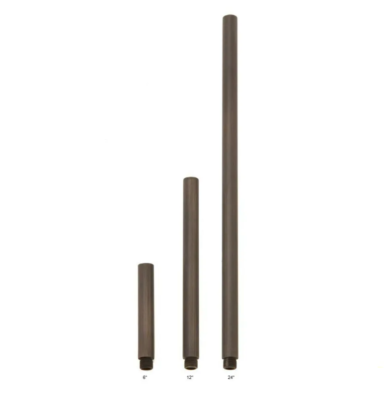 Solid Brass Extension Riser (6", 12", 24") - Lighting Doctor