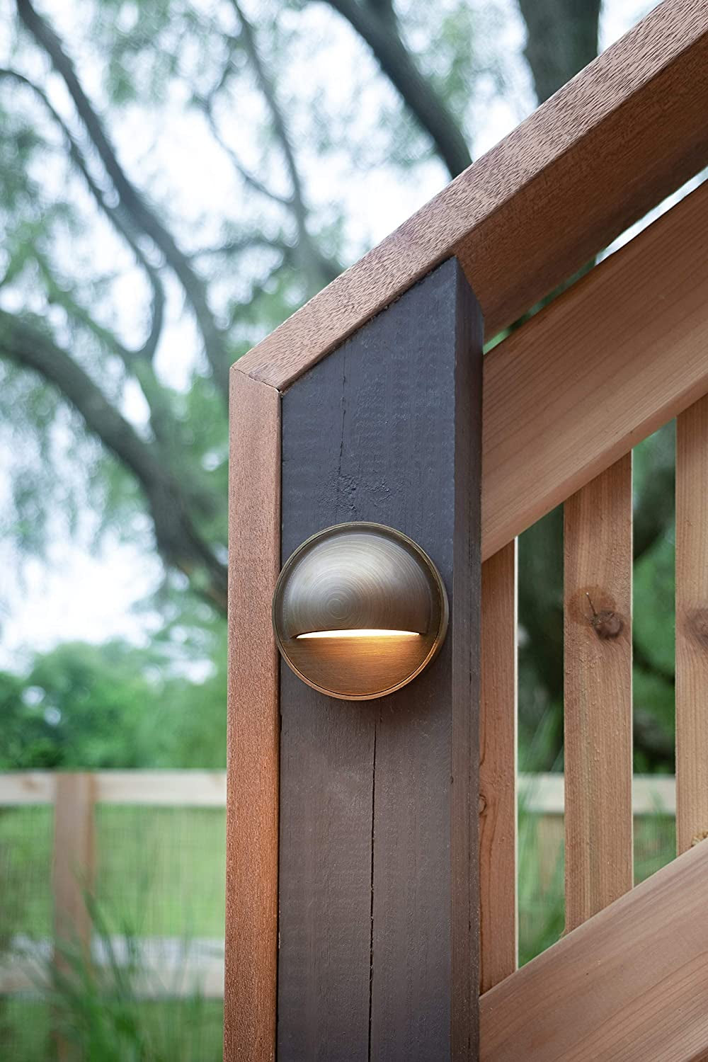 Cast Brass 12V Deck Light (Bronze) with 3W 2700K G4 LED Bulb