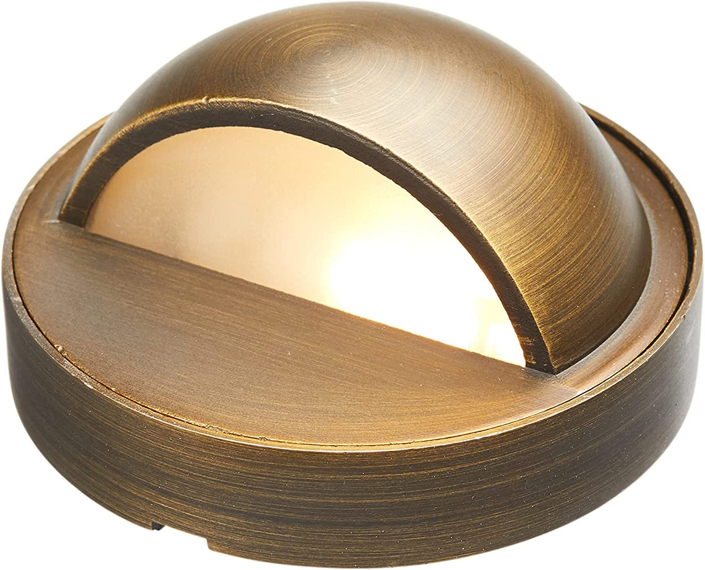 Cast Brass 12V Deck Light (Bronze) with 3W 2700K G4 LED Bulb