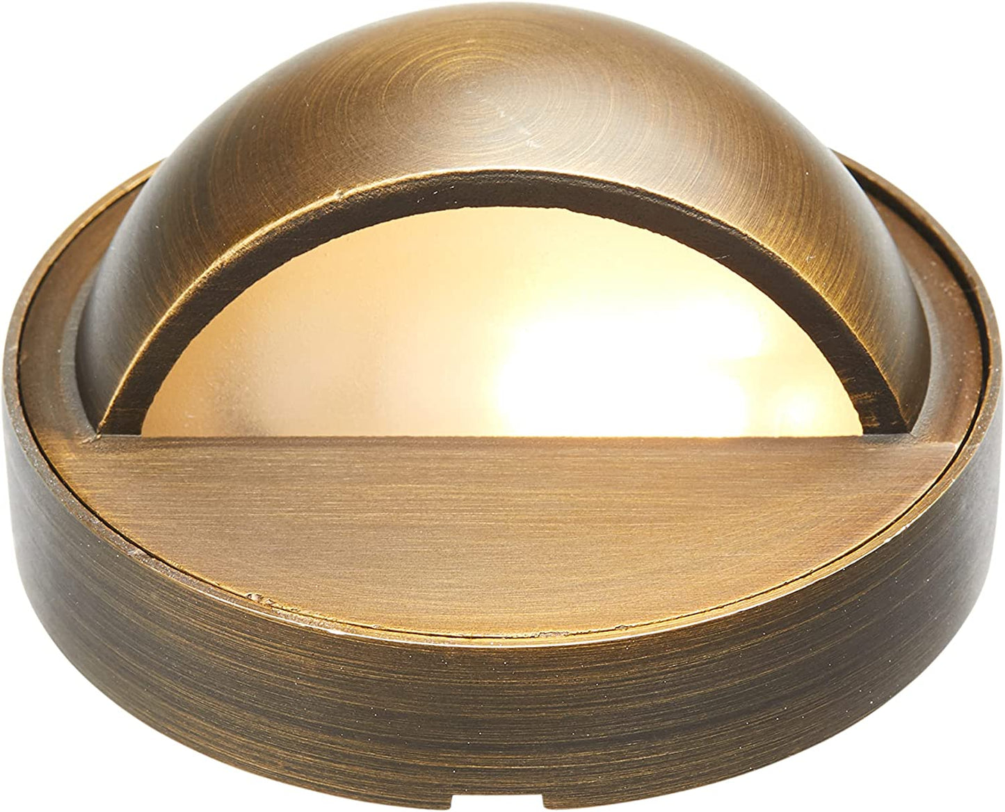 Cast Brass 12V Deck Light (Bronze) with 3W 2700K G4 LED Bulb