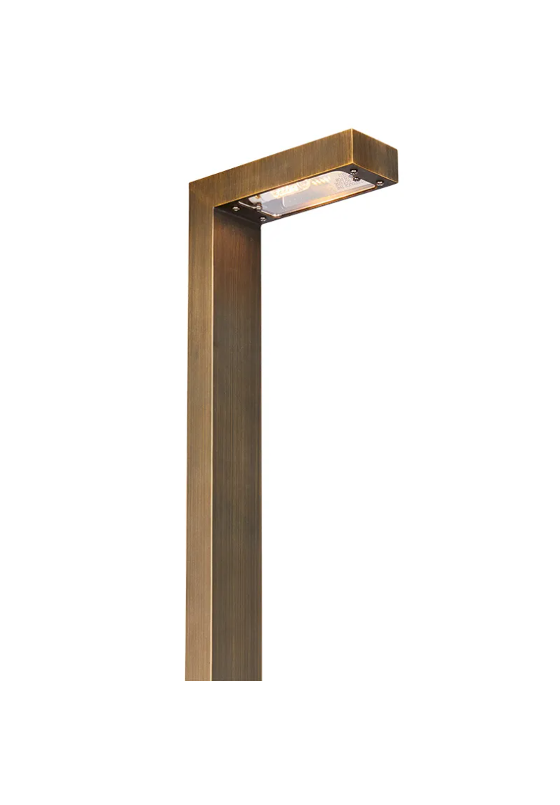 Pro Modern Brass Path & Area Light with 3W 2700K G4 LED Bulb